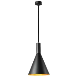 SLV Leuchte 1002950 PHELIA 280 E27 Indoor Pendelleuchte schwarz gold