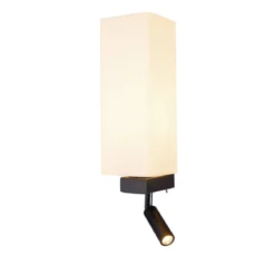 SLV Leuchte 1003428 QUADRASS SPOT Indoor Wandaufbauleuchte mit LED Spot und E27 Fassung schwarz