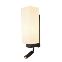 SLV Leuchte 1003428 QUADRASS SPOT Indoor Wandaufbauleuchte mit LED Spot und E27 Fassung schwarz