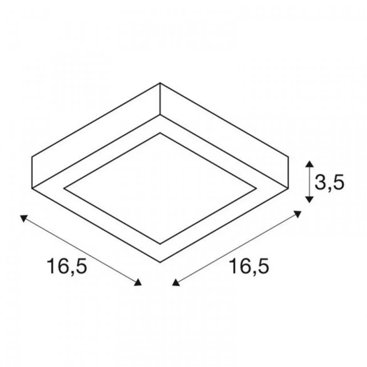 SLV Leuchte 1003018 SENSER 18 Indoor LED Deckenaufbauleuchte eckig weiß