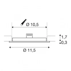 SLV Leuchte 1003008 SENSER 12 Indoor LED Deckeneinbauleuchte rund weiß