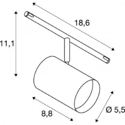 SLV Leuchte 1002694 TENSEO NOBLO Seilleuchte für Niedervolt-Seilsystem 2700K schwarz