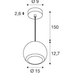 SLV 1008179 LIGHT EYE® 150 Pendelleuchte matt weiß GU10