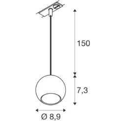 SLV 1008169 LIGHT EYE® 90 1-Phasen Pendelleuchte GU10 max. 6W matt weiß