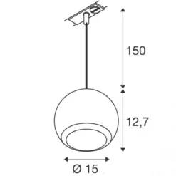 SLV 1008175 LIGHT EYE® 150 1-Phasen Pendelleuchte GU10 max. 13W matt weiß