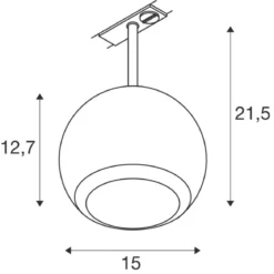 SLV 1008182 LIGHT EYE ® 150 1-Phasen Spot rund GU10 max. 13W matt schwarz