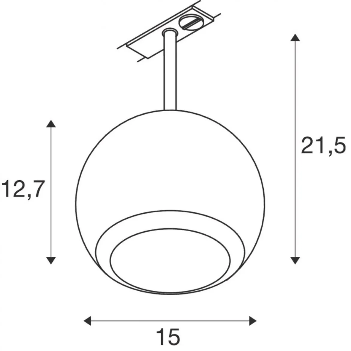 SLV 1008182 LIGHT EYE ® 150 1-Phasen Spot rund GU10 max. 13W matt schwarz