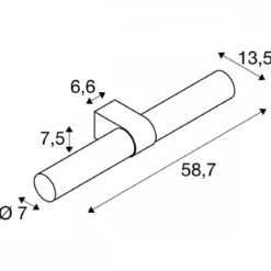 SLV 1007618 LYGANT double Wandaufbauleuchte 3000K schwarz IP44