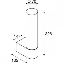 SLV 1007615 LYGANT single Wandaufbauleuchte 3000K chrom IP44