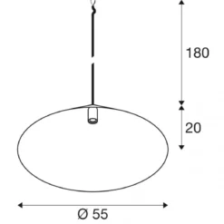 SLV 1008506 MAGICO 55 Pendelleuchte E27 Pendellänge 180cm max. 10W matt weiß
