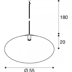 SLV 1009136 MAGICO 38 Pendelleuchte E27 Pendellänge 180cm max. 10W Aluminium
