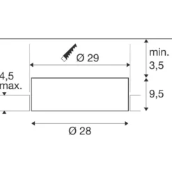 SLV 1008630 MEDO® 30 Deckeneinbauleuchte frameless 3000-4000K 70° IP20 rund weiß