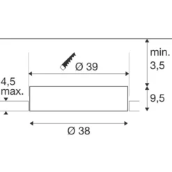 SLV 1008632 MEDO® 40 Deckeneinbauleuchte frameless 3000-4000K 80° IP20 rund weiß