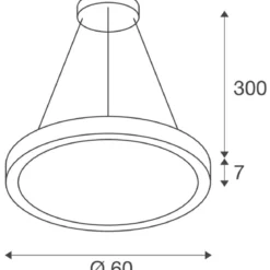 SLV 1008591 MEDO® RING 60 Hängelampe 3000/4000K 110° PHASE schwarz