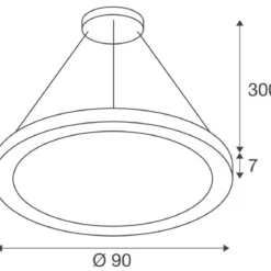 SLV 1008595 MEDO® RING 90 Hängelampe 3000/4000K 110° PHASE schwarz
