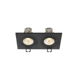 SLV 1008512 NEW TRIA® 155 Deckeneinbauleuchte eckig 2700K zweiflammig PHASE 38° schwarz