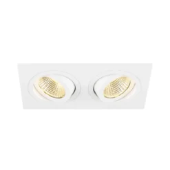SLV 1008513 NEW TRIA® 155 Deckeneinbauleuchte eckig 3000K zweiflammig PHASE 38° weiß