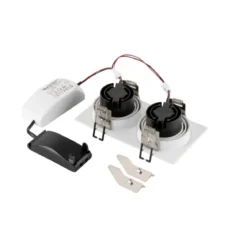 SLV 1008513 NEW TRIA® 155 Deckeneinbauleuchte eckig 3000K zweiflammig PHASE 38° weiß