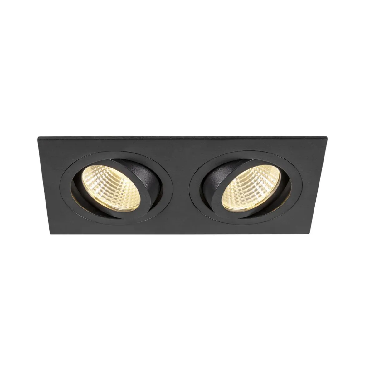 SLV 1008514 NEW TRIA® 155 Deckeneinbauleuchte eckig 3000K zweiflammig PHASE 38° schwarz