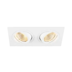 SLV 1008511 NEW TRIA® 155 Deckeneinbauleuchte eckig 2700K zweiflammig PHASE 38° weiß