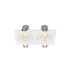 SLV 1008511 NEW TRIA® 155 Deckeneinbauleuchte eckig 2700K zweiflammig PHASE 38° weiß