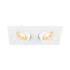 SLV 1008509 NEW TRIA® 155 Deckeneinbauleuchte Eckig GU10 zweiflammig weiß
