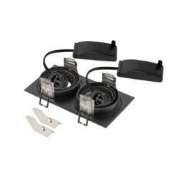SLV 1008510 NEW TRIA® 155 Deckeneinbauleuchte eckig GU10 zweiflammig schwarz