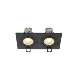 SLV 1008510 NEW TRIA® 155 Deckeneinbauleuchte eckig GU10 zweiflammig schwarz
