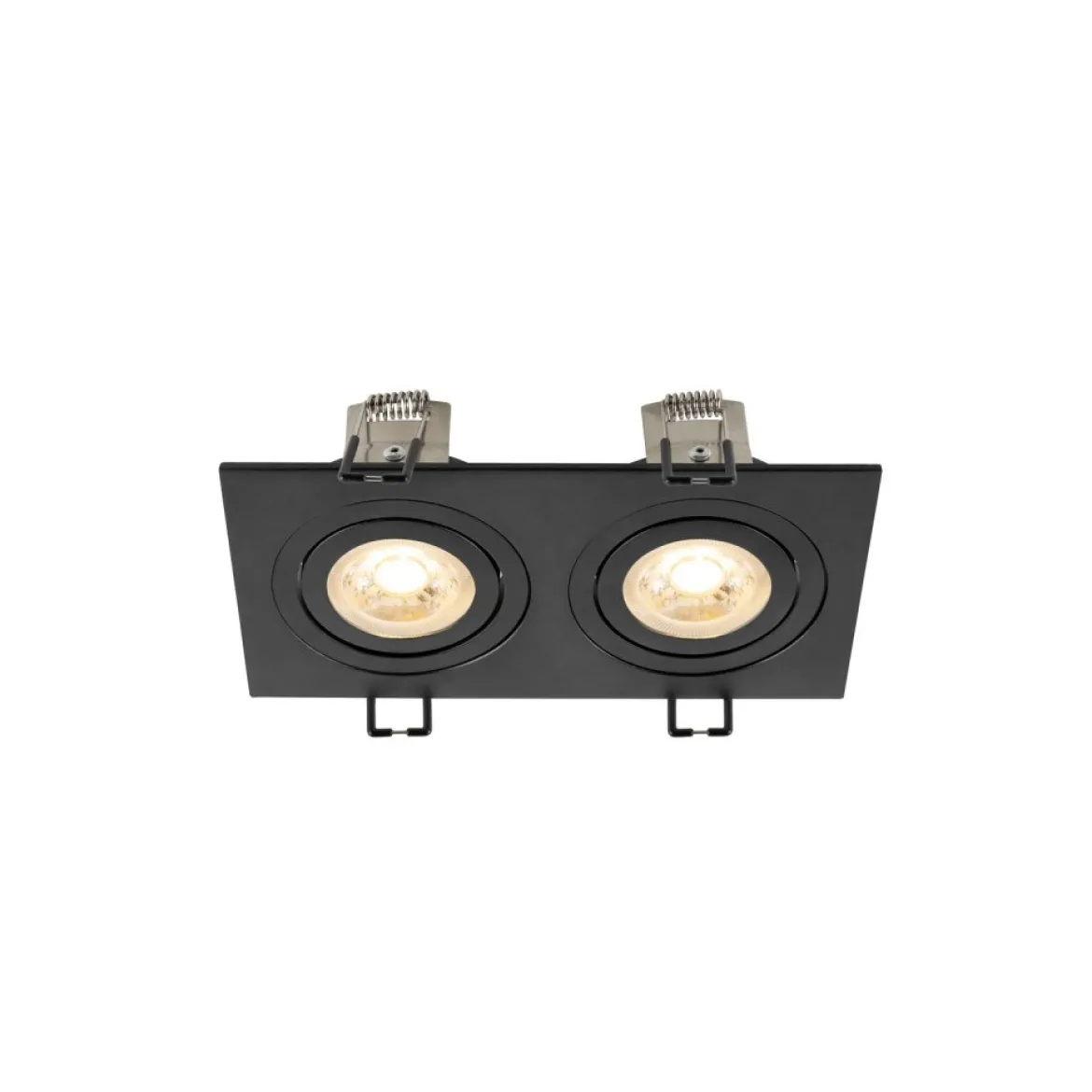 SLV 1008510 NEW TRIA® 155 Deckeneinbauleuchte eckig GU10 zweiflammig schwarz