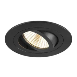 SLV 1007404 NEW TRIA® 75 Deckeneinbauleuchte 3000K 38° rund schwarz