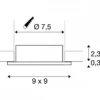 SLV 1007349 NEW TRIA® 75 Deckeneinbauring quadratisch 90x90mm weiß IP20