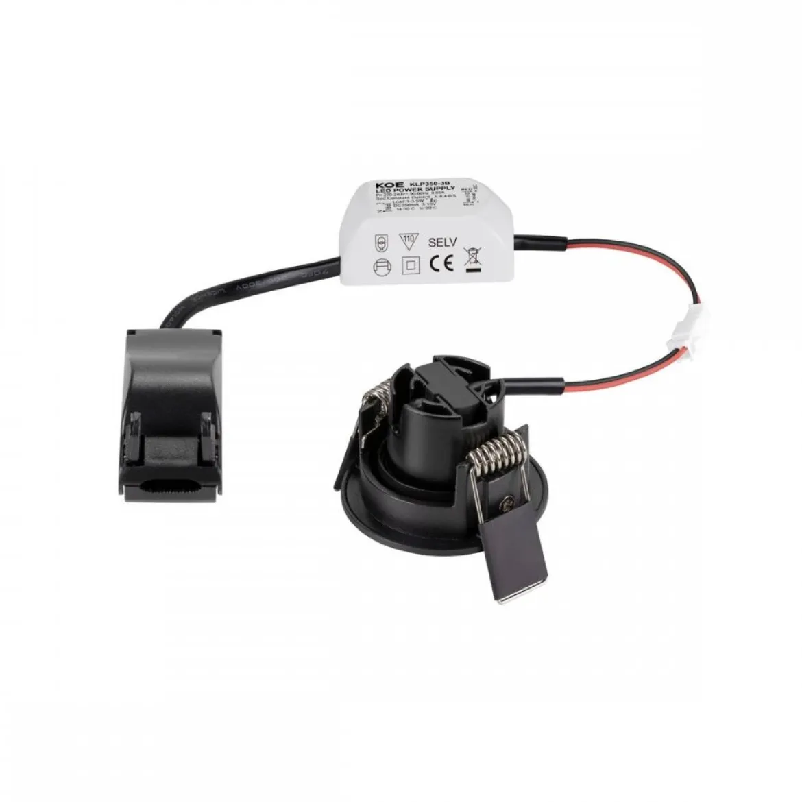SLV 1009003 NEW TRIA® 45 LED Einbauleuchte rund 2700K schwarz IP44