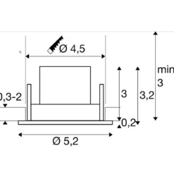 SLV 1009004 NEW TRIA® 45 LED Einbauleuchte rund 3000K weiß IP44