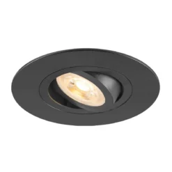 SLV 1007625 NEW TRIA® 75 XL Deckeneinbauleuchte rund max. 10W GU10 schwarz