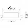 SLV 1007627 NEW TRIA® 75 XL Deckeneinbauleuchte quadratisch max. 10W GU10 weiß