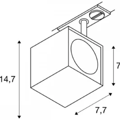 SLV No. 143351 ALTRA DICE Spot eckig weiß GU10  inklusive 1-Phasen-Adapter