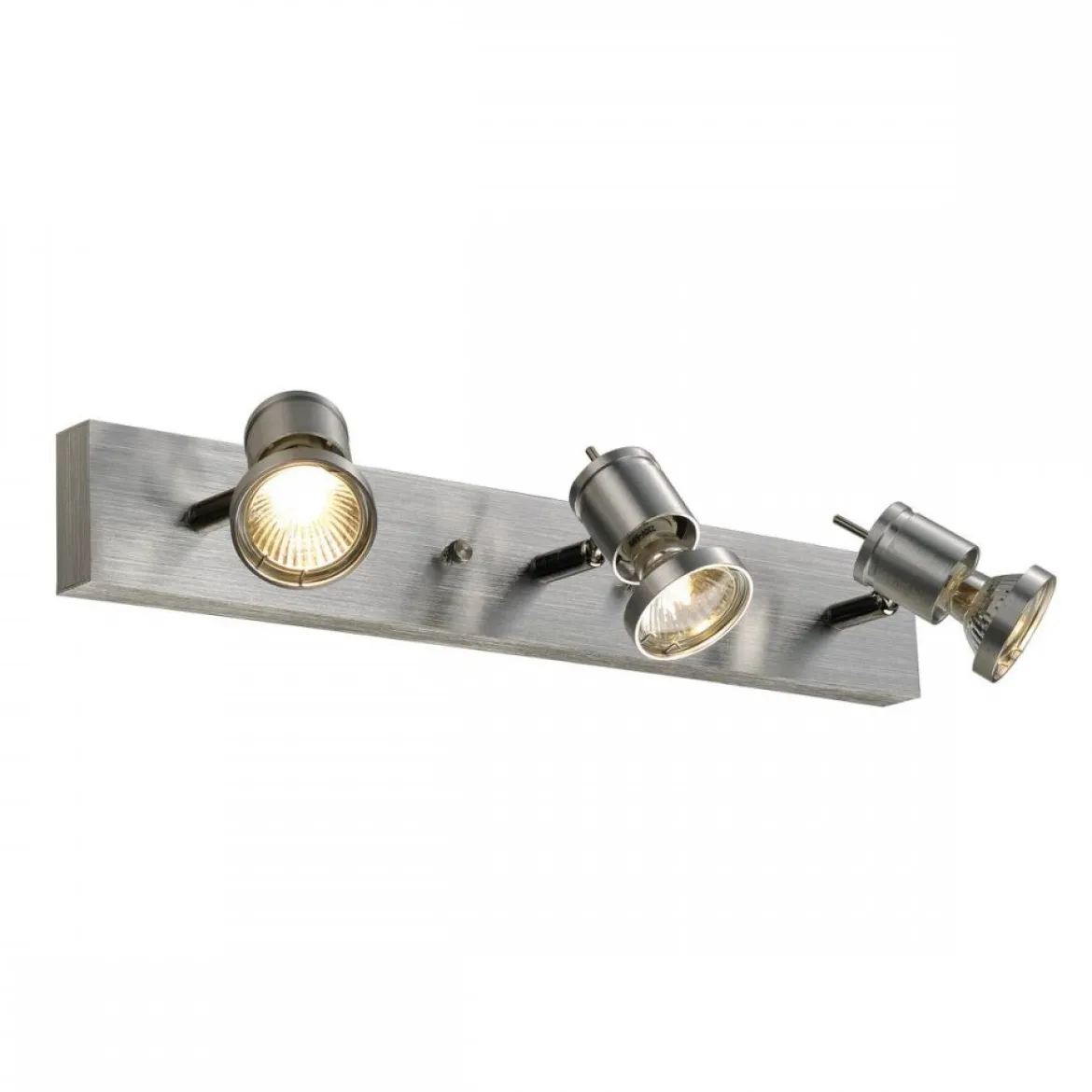 SLV No. 147443 ASTO III Wand- und Deckenleuchte alu gebürstet 3xGU10 Spot max. 75W