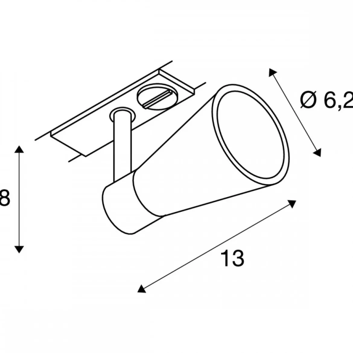 SLV No. 144200 AVO Spot schwarz GU10 inklusive 1-Phasen-Adapter