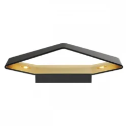 SLV No. 151740 BIG CARISO LED Wandleuchte 4 schwarz messing 2x 9W LED 2700K dimmbar