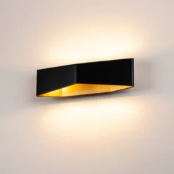 SLV No. 151740 BIG CARISO LED Wandleuchte 4 schwarz messing 2x 9W LED 2700K dimmbar