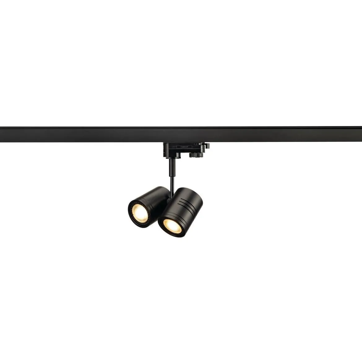 SLV No. 152230 BIMA 2 Leuchtenkopf schwarz GU10 max. 50W inklusive 3Phasen-Adapter