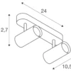 SLV 1008707 NOBLO® Wandlampe oder Deckenlampe double 2000-3000K Dim-to-Warm PHASE