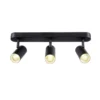 SLV 1008714 NOBLO® Wand- und Deckenaufbauleuchte triple rund 3000K 19W PHASE 32° schwarz