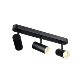 SLV 1008714 NOBLO® Wand- und Deckenaufbauleuchte triple rund 3000K 19W PHASE 32° schwarz