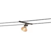 SLV No. 139090 COSMIC Lampenhalter für TENSEO Niedervolt-Seilsystem QR-C51 schwarz schwenkbar