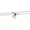 SLV No. 139092 COSMIC Lampenhalter für TENSEO Niedervolt-Seilsystem QR-C51 chrom schwenkbar