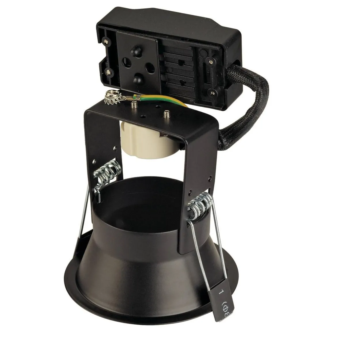 SLV No. 112910 Einbauleuchte Horn 1 QPAR51 rund mattschwarz max. 50W