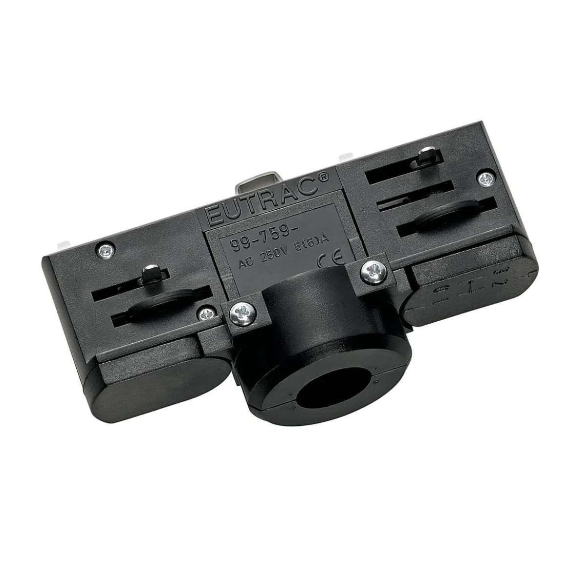 SLV No. 145990 EUTRAC Pendelleuchtenadapter für 3-Phasenstromschiene schwarz