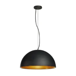 SLV No. 155930 FORCHINI M Pendelleuchte PD-1 50cm rund schwarz gold E27 max. 40W
