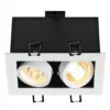 SLV No. 115521 KADUX 2 GU10 Downlight eckig mattweiss max. 2x50W